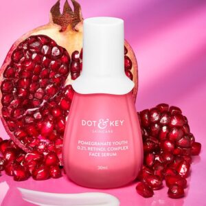 Dot & Key Pomegranate Youth 0.2% Retinol Complex Face Serum – Beginner‑Friendly Formula with Niacinamide & Peptides| Boosts Collagen, Firms Skin