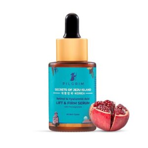 Pilgrim Korean 0.5% Retinol & 1% Hyaluronic Acid Lift & Firm Anti‑Aging Serum | Pomegranate & Hyaluronic Acid for Firming & Hydration | Reduce Fine Lines (30 ml)